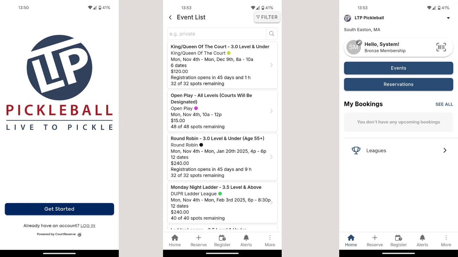 Tính năng của app LTP Pickleball Tính năng của app LTP Pickleball