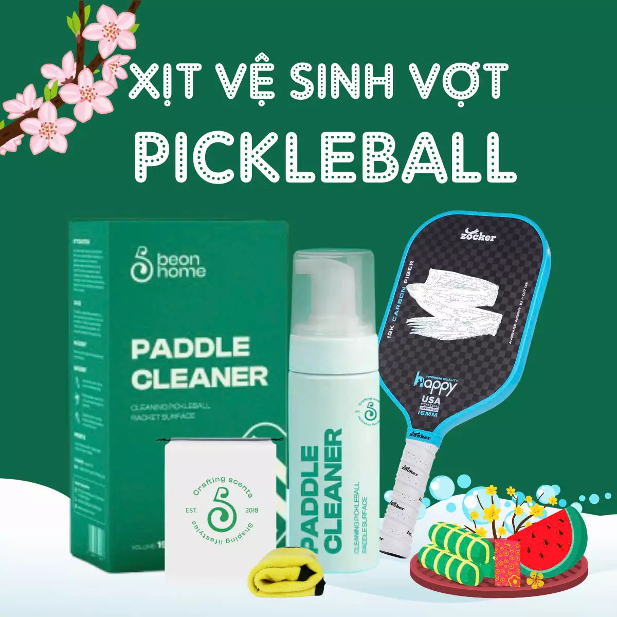 Bọt xịt vợt pickleball an toàn hiệu quả PADDLE CLEANER của BeonHome Bọt xịt vợt pickleball an toàn hiệu quả PADDLE CLEANER của BeonHome