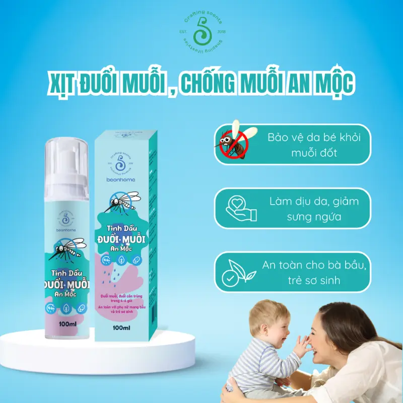 Xịt đuổi muỗi chiết xuất từ thiên nhiên BeonHome